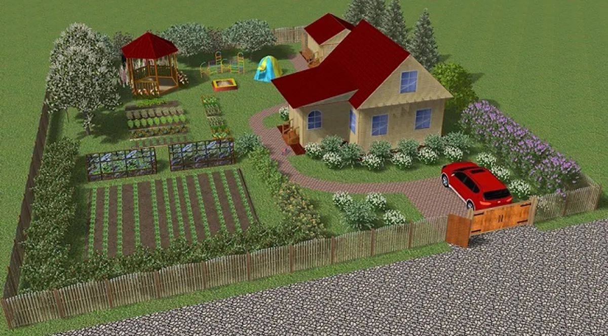 планировка квадратного участка